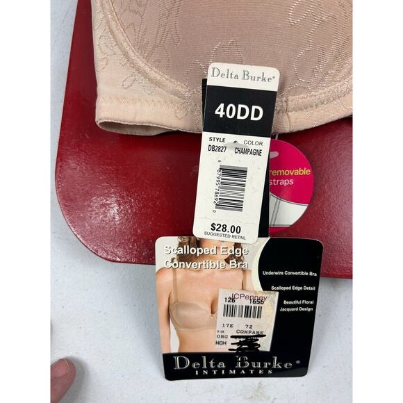 Delta Burke Underwire Lined‎ Full Coverage Bra Size 40DD #2827-49 - Picture 3 of 8